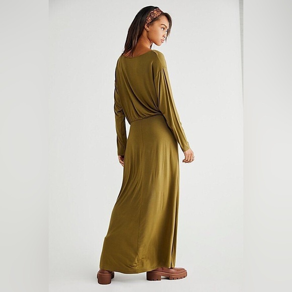 NWOT FREE PEOPLE Alyssa Long Sleeve Wrap Dress - Picture 4 of 12